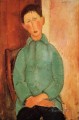 boy in a blue shirt Amedeo Modigliani
